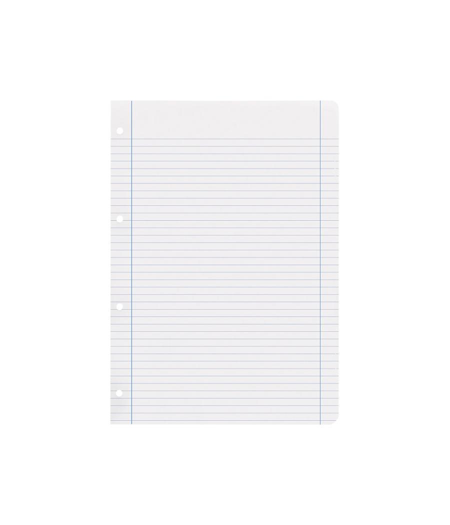 Recambio liderpapel a4 100 hojas 100g/m2 horizontal con doble margen 4 taladros