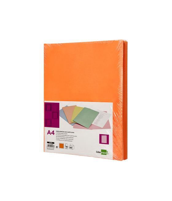 Subcarpeta liderpapel a4 naranja intenso 180g/m2