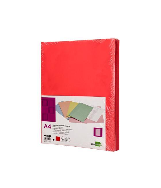 Subcarpeta liderpapel din a4 rojo intenso 180g/m2