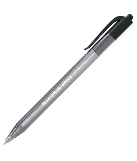 Paper mate inkjoy 100 bolígrafo retráctil triangular negro -20u-
