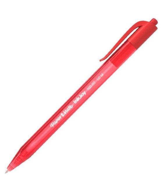 Paper mate inkjoy 100 bolígrafo retráctil triangular rojo -20u-