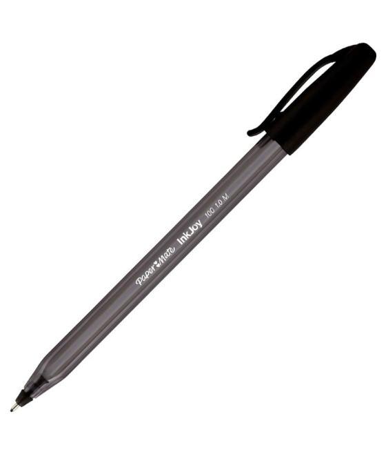 Paper mate inkjoy 100 cap boligrafo triangular negro -50u-