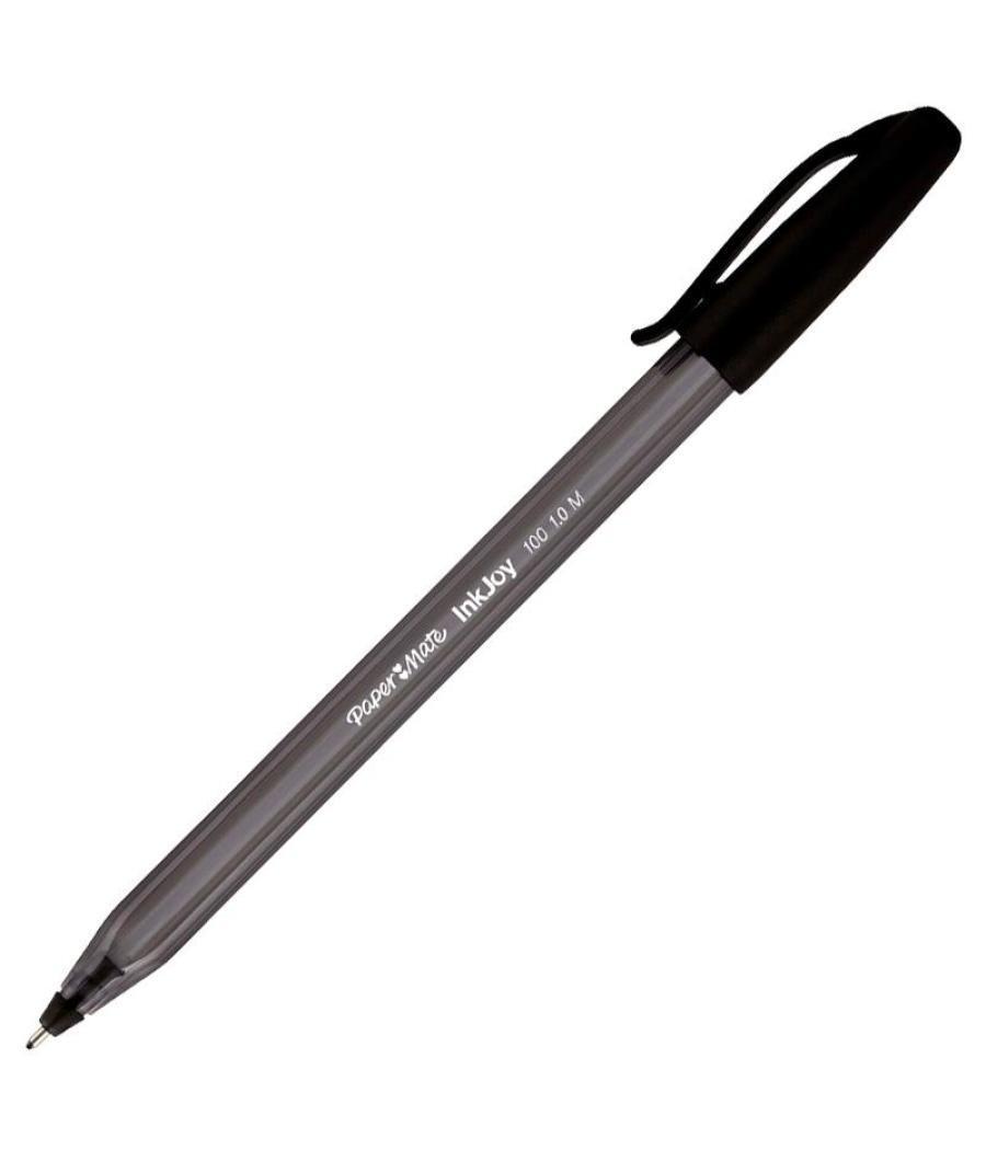 Paper mate inkjoy 100 cap boligrafo triangular negro -50u-