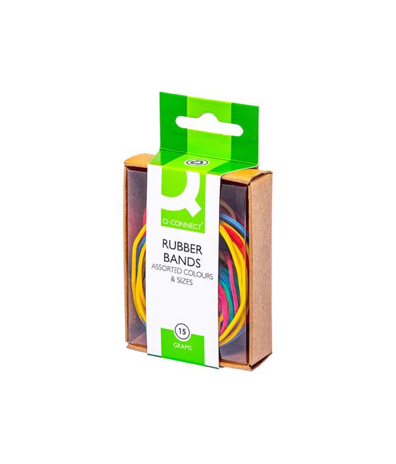 Gomillas elásticas colores q-connect caja de 15 gr