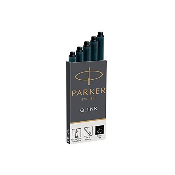 Parker recambio cartucho de tinta largo quink mini negro -5u-