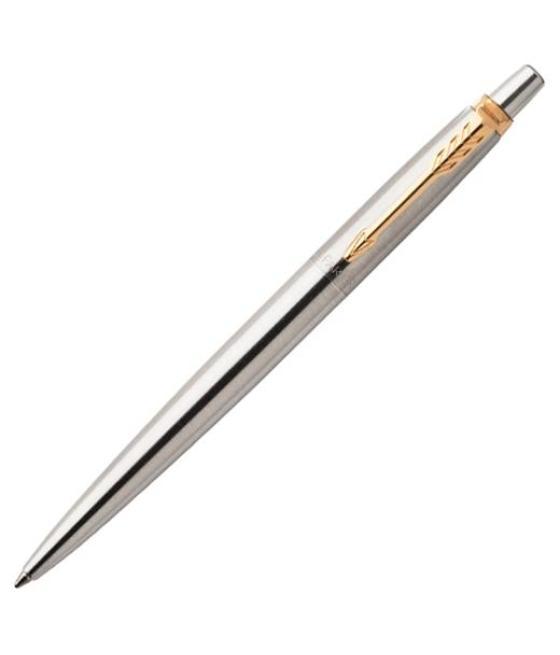 Parker bolígrafo jotter punta m tinta azul acero inoxidable con acabado dorado