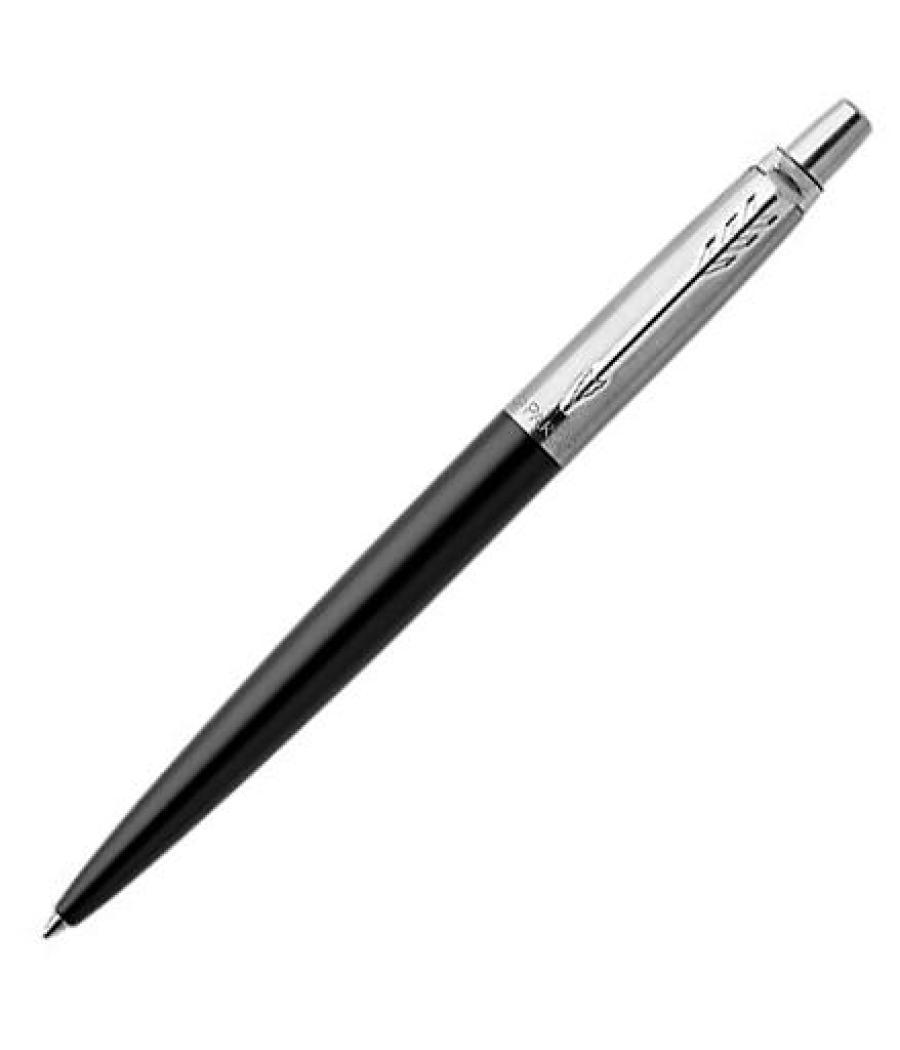 Parker bolígrafo jotter bond street black tinta azul cuerpo negro/acero