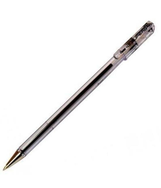 Pentel superb bk77 bolígrafo negro -12u-