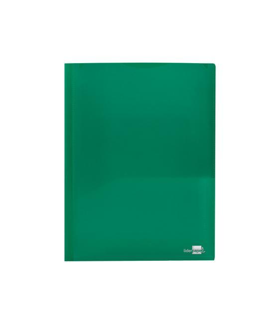 Carpeta liderpapel dossier dos bolsas canguro 45683 polipropileno din a4 verde