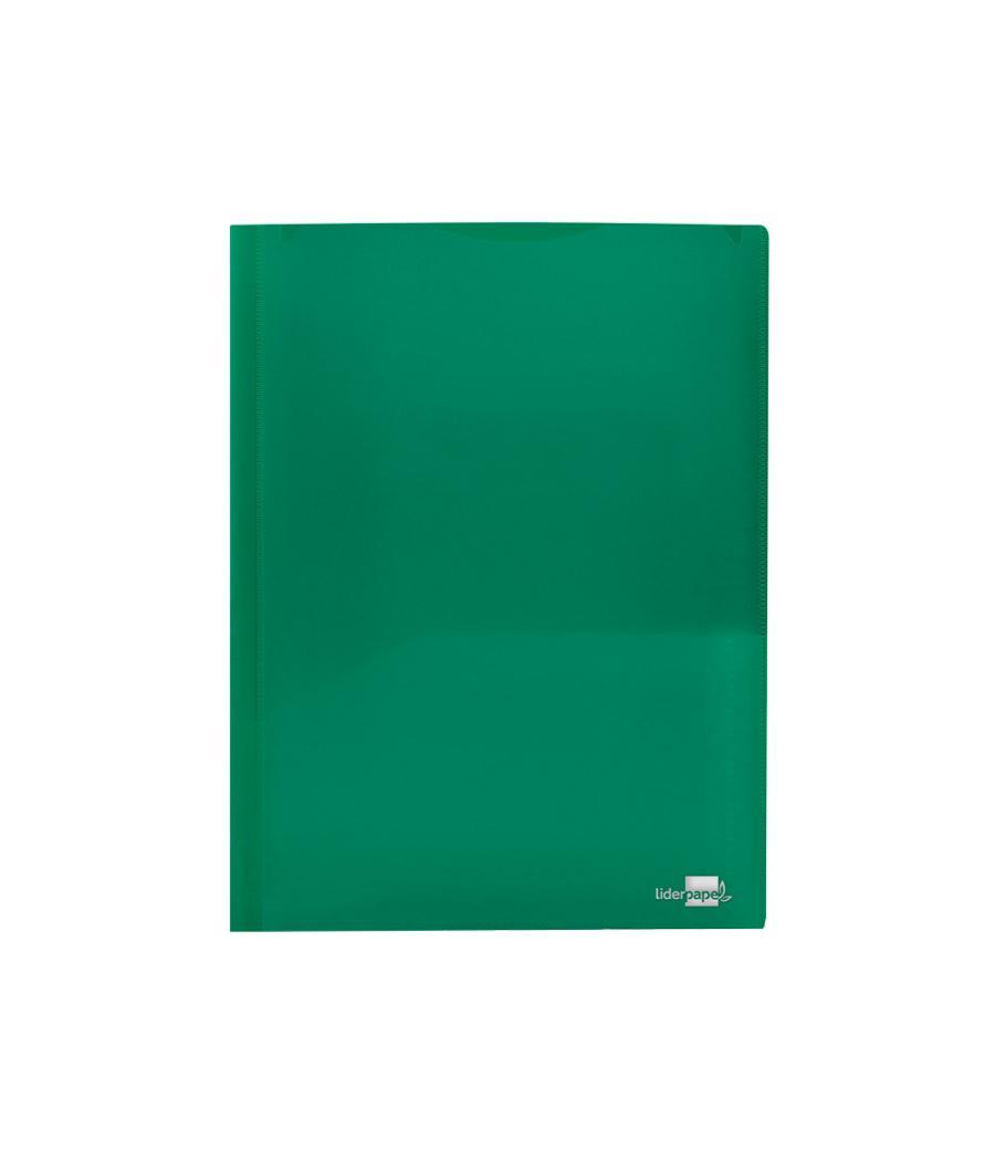 Carpeta liderpapel dossier dos bolsas canguro 45683 polipropileno din a4 verde