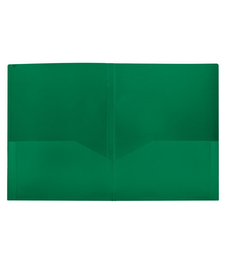 Carpeta liderpapel dossier dos bolsas canguro 45683 polipropileno din a4 verde