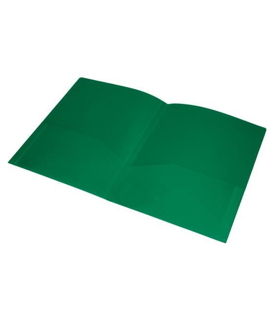 Carpeta liderpapel dossier dos bolsas canguro 45683 polipropileno din a4 verde