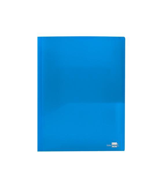 Carpeta liderpapel dossier dos bolsas canguro 45682 polipropileno din a4 azul