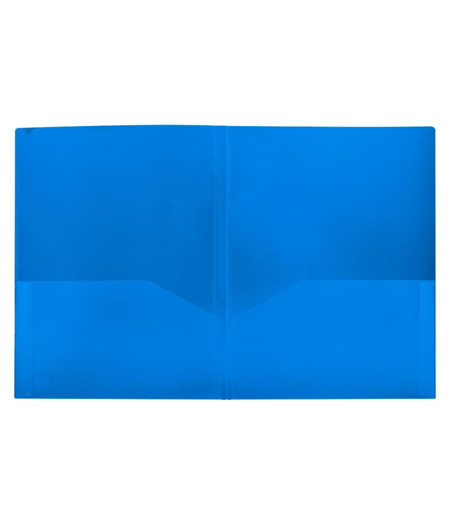 Carpeta liderpapel dossier dos bolsas canguro 45682 polipropileno din a4 azul