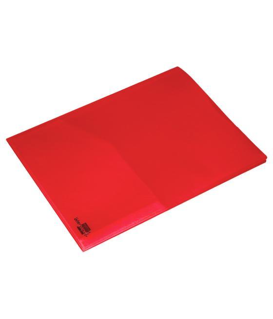 Carpeta liderpapel dossier dos bolsas canguro 45680 polipropileno din a4 roja