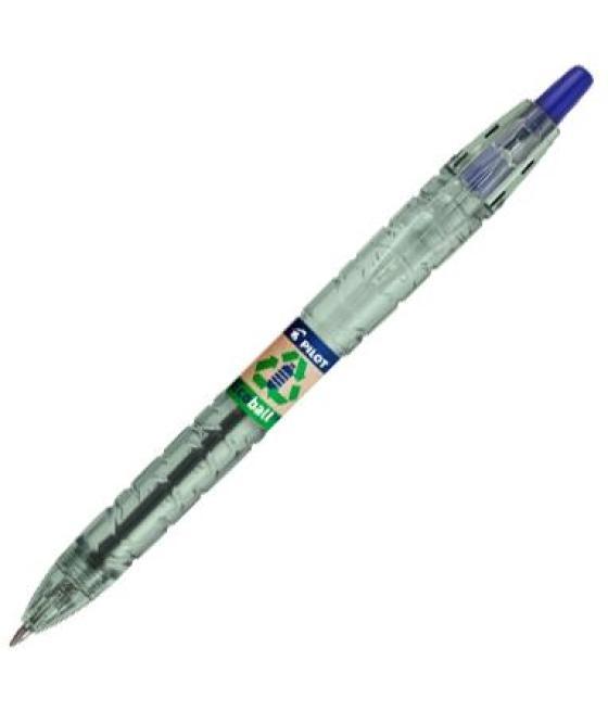 Pilot bolígrafo ecoball plástico reciclado 1.0mm recargable azul