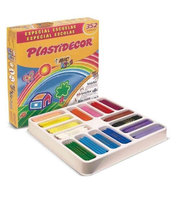 Plastidecor ceras kids 16 colores surtidos - caja de 352u -
