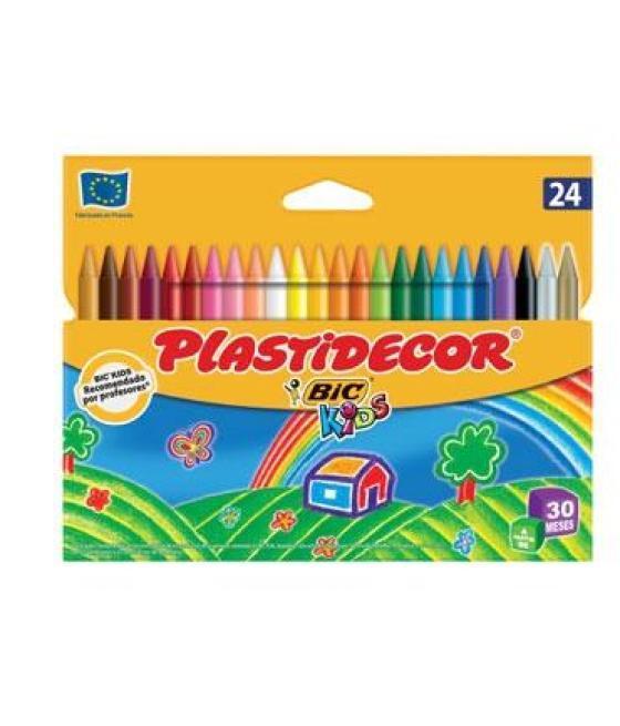 Plastidecor ceras de colores kids estuche de 24