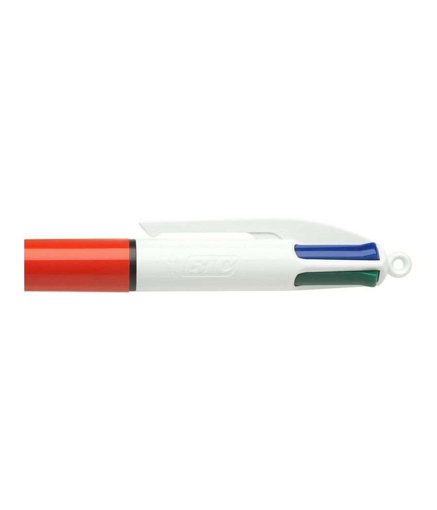 Caja de bolígrafos de tinta de aceite retráctil bic fine 889971/ 12 unidades/ 4 colores de tinta/ cuerpo color naranja - Imagen 