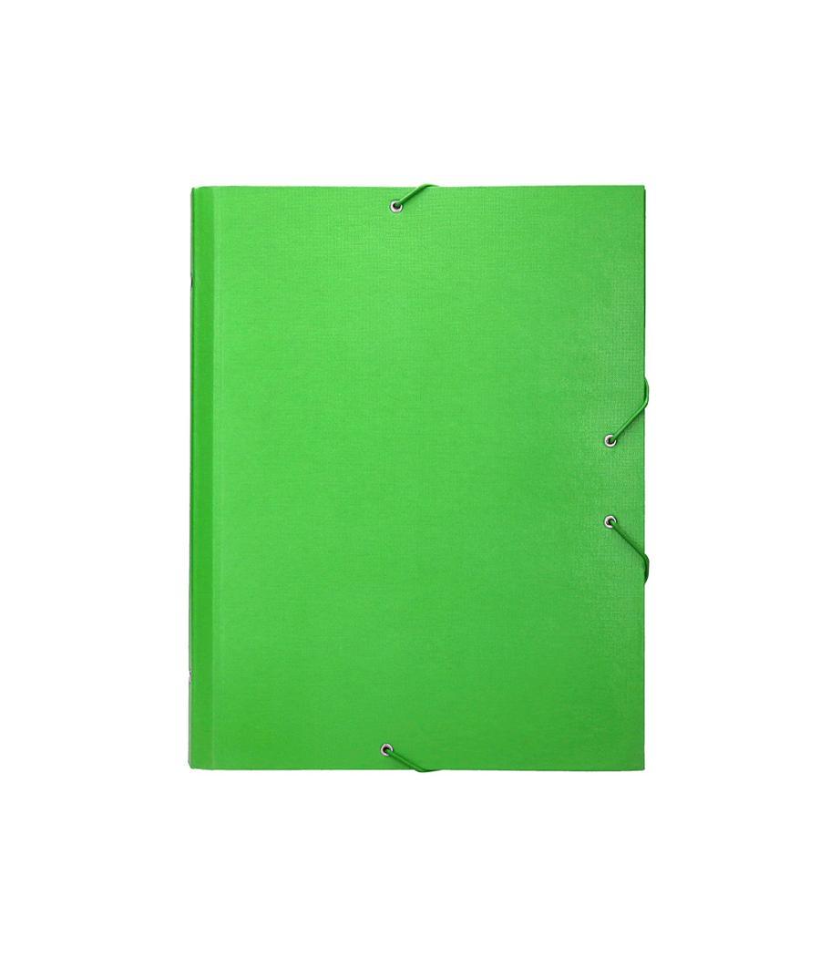 Carpeta clasificadora liderpapel 12 departamentos folio prolongado cartón forrado verde claro