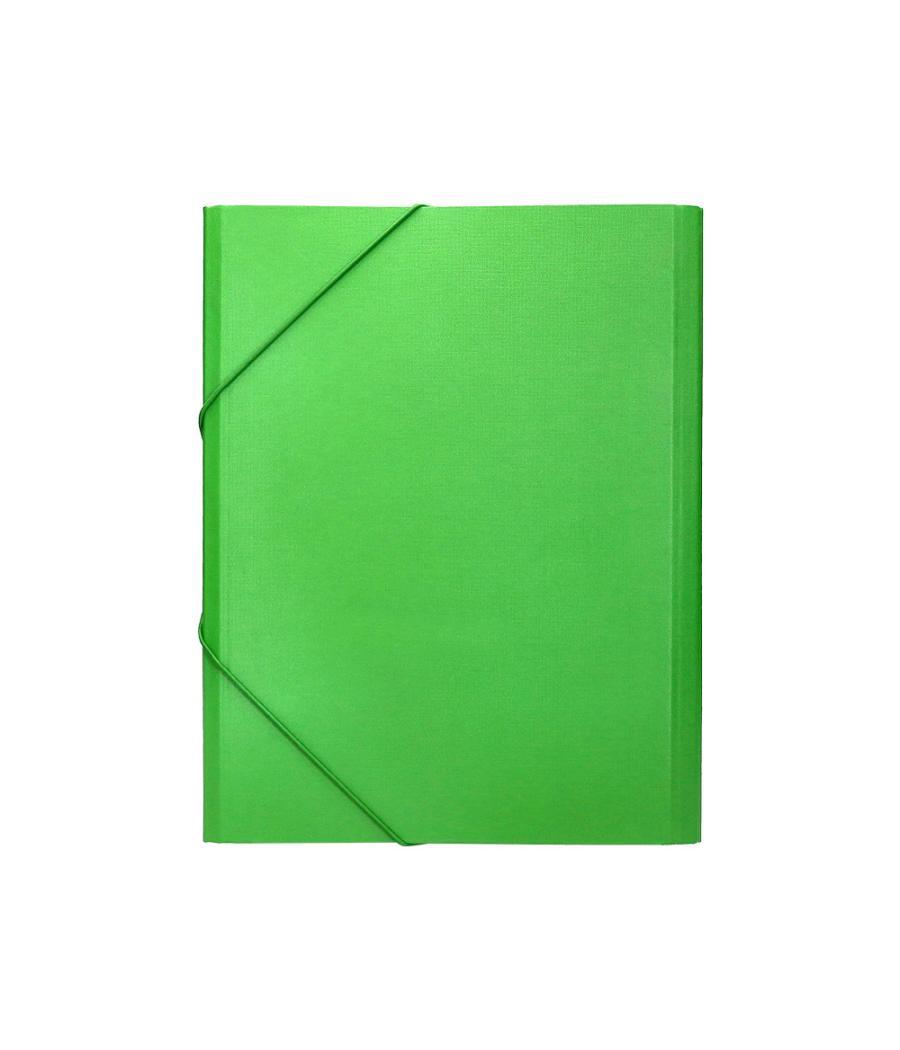 Carpeta clasificadora liderpapel 12 departamentos folio prolongado cartón forrado verde claro