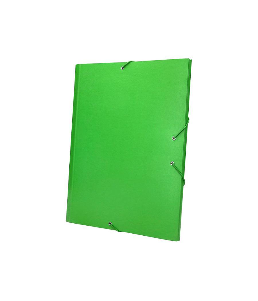 Carpeta clasificadora liderpapel 12 departamentos folio prolongado cartón forrado verde claro