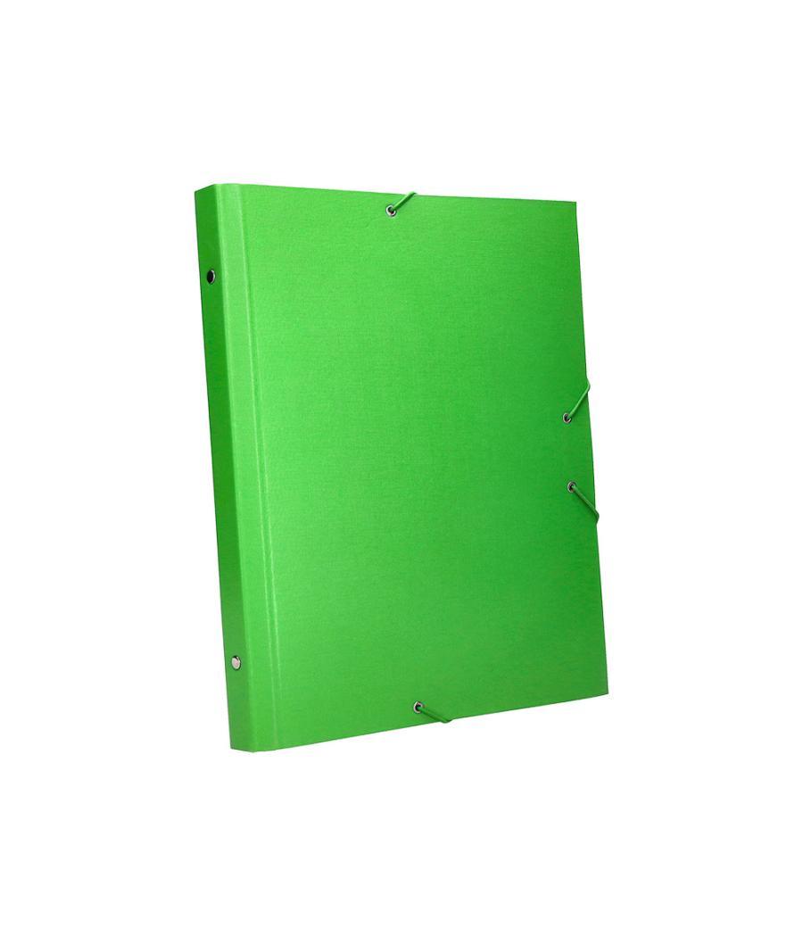 Carpeta clasificadora liderpapel 12 departamentos folio prolongado cartón forrado verde claro