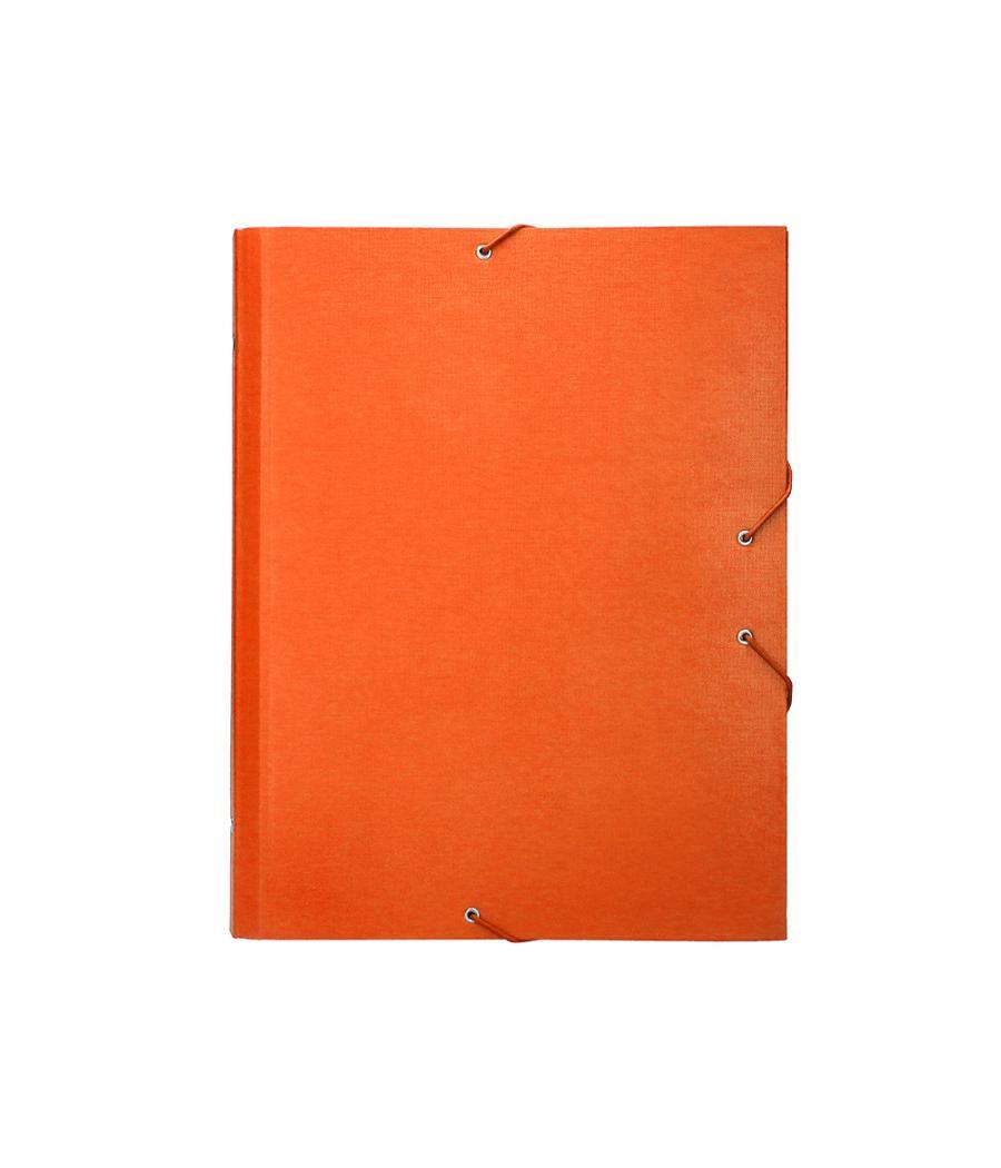 Carpeta clasificadora liderpapel 12 departamentos folio prolongado cartón forrado naranja