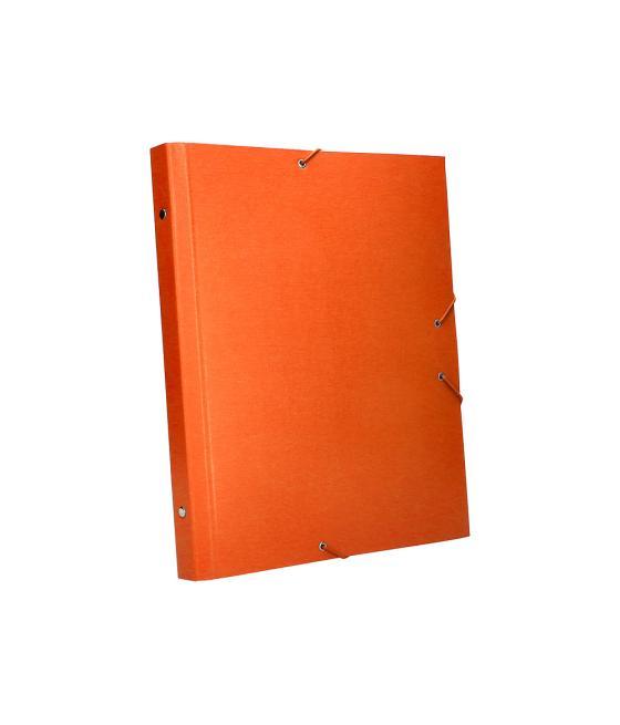 Carpeta clasificadora liderpapel 12 departamentos folio prolongado cartón forrado naranja