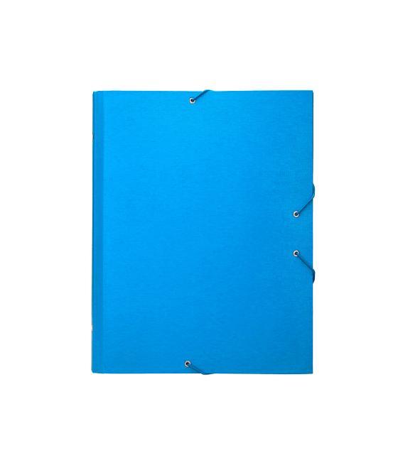 Carpeta clasificadora liderpapel 12 departamentos folio prolongado cartón forrado celeste