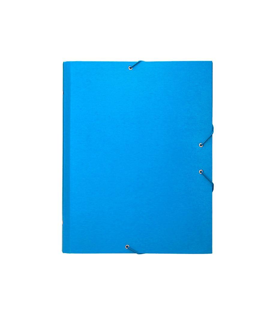 Carpeta clasificadora liderpapel 12 departamentos folio prolongado cartón forrado celeste