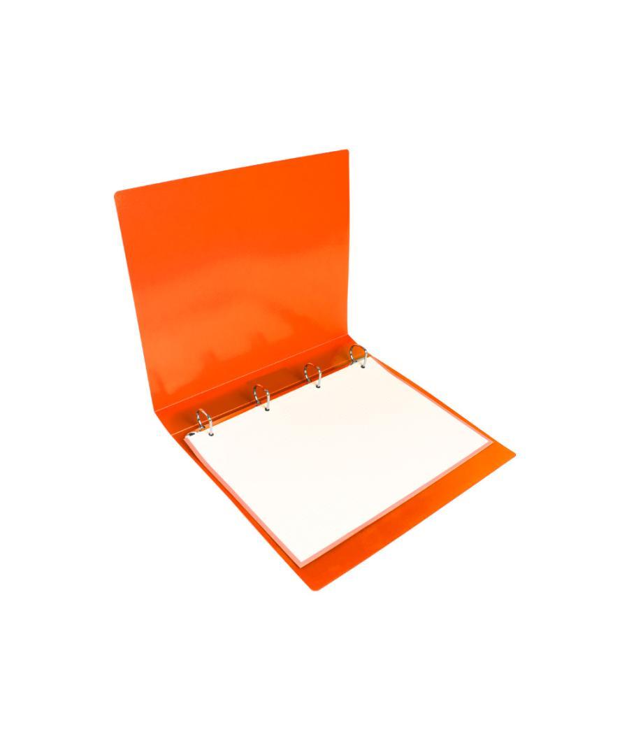 Carpeta liderpapel 4 anillas 25 mm mixtas 43431 polipropileno din a4 naranja serie frosty