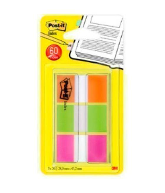 Post-it index marcadores 1 pulgada - dispensaor 3 colores y 20 marcadores por color