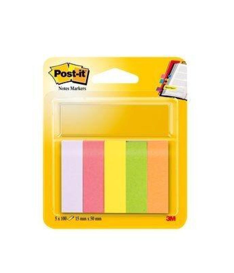 Post-it mininotas adhesivas colores 15x50mm 100 hojas/block