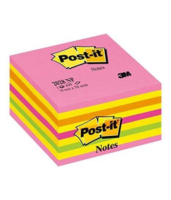 Post-it cubo de notas 450h 76x76 tonos pastel multicolor