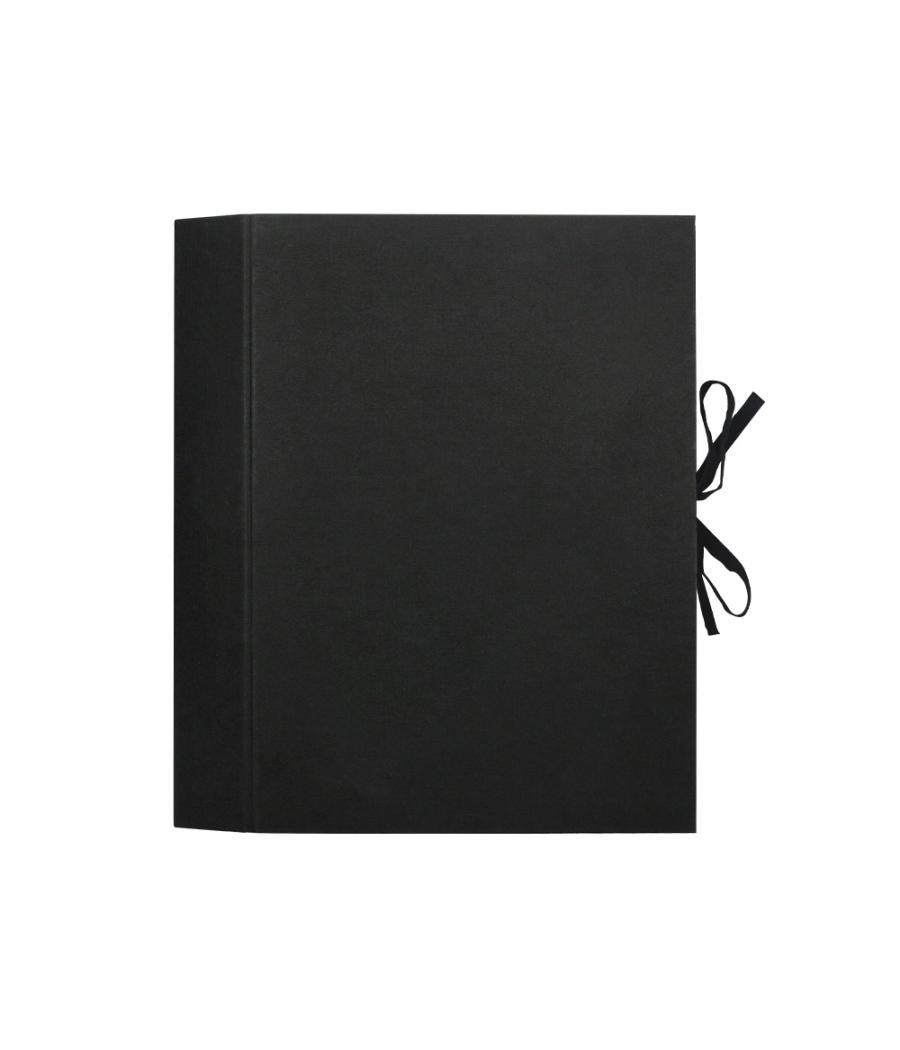 Carpeta fuelle liderpapel folio cartón forrado negra