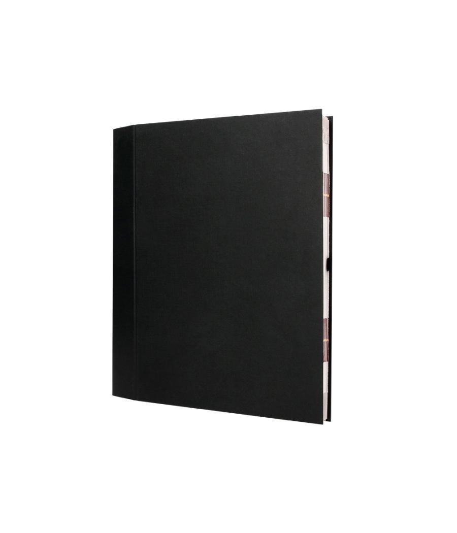 Carpeta fuelle liderpapel folio cartón forrado negra