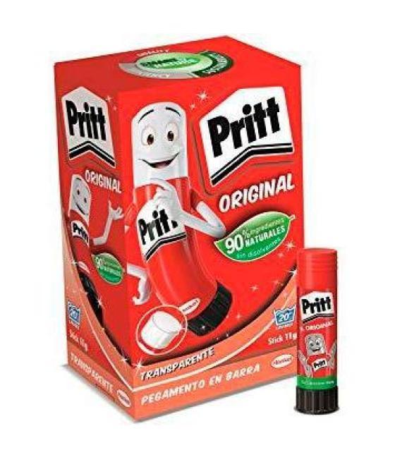 Pritt pegamento en barra 11gr caja expositora 15 ud transparente
