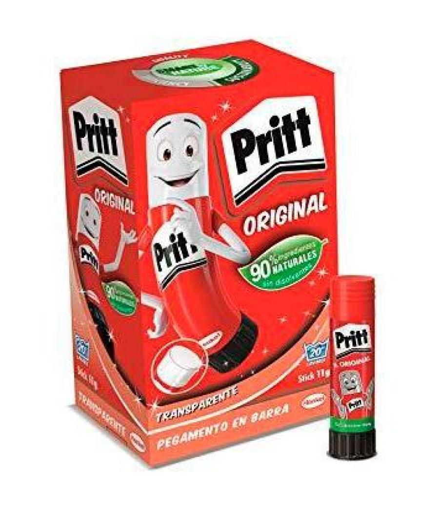 Pritt pegamento en barra 11gr caja expositora 15 ud transparente