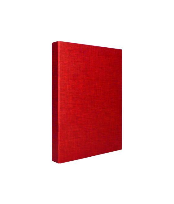 Carpeta de 4 anillas 40mm mixtas liderpapel folio cartón forrado paper coat roja