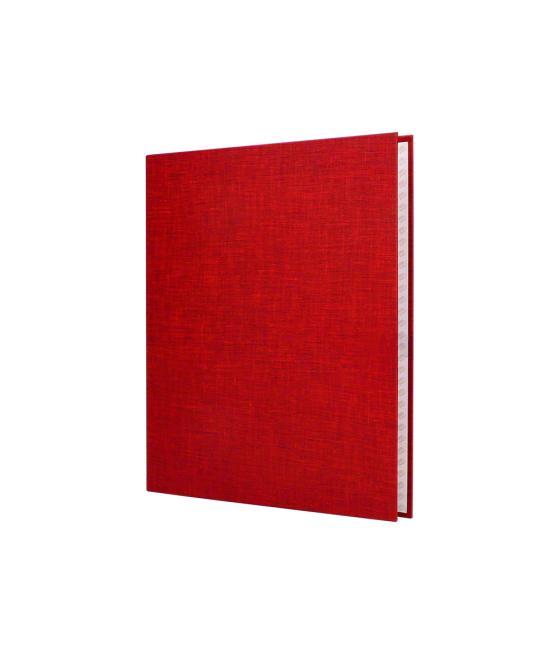 Carpeta de 4 anillas 40mm mixtas liderpapel folio cartón forrado paper coat roja