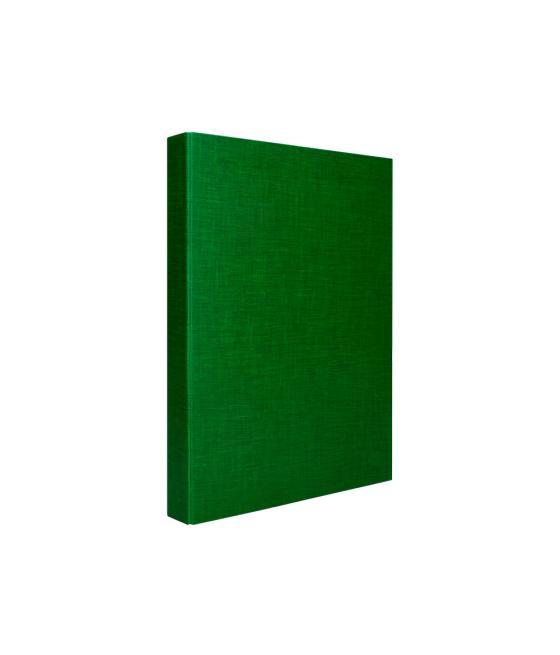 Carpeta de 4 anillas 40mm mixtas liderpapel folio cartón forrado paper coat verde