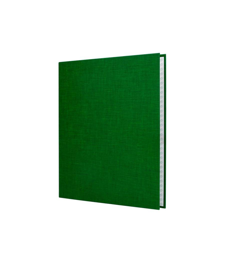 Carpeta de 4 anillas 40mm mixtas liderpapel folio cartón forrado paper coat verde