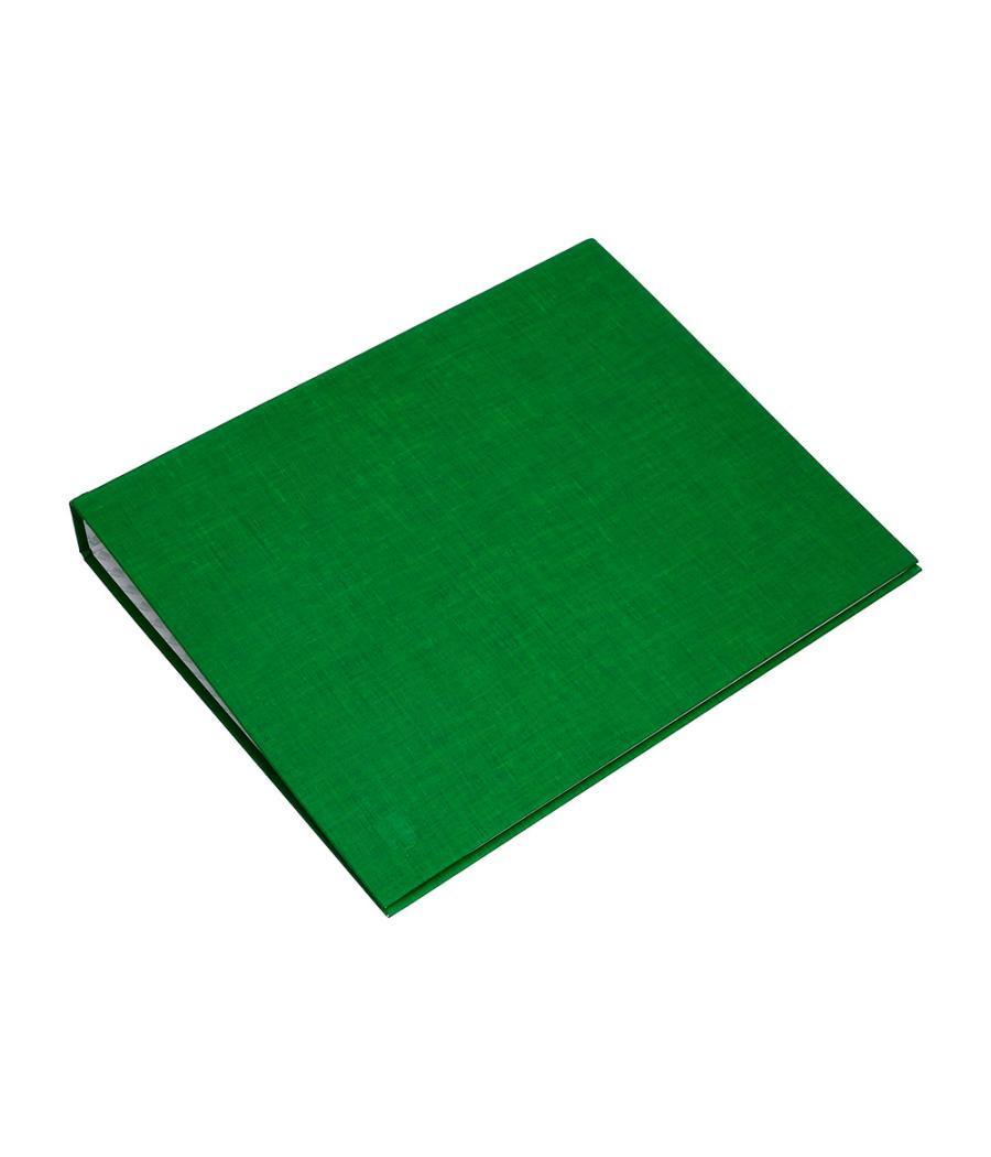 Carpeta de 4 anillas 40mm mixtas liderpapel folio cartón forrado paper coat verde