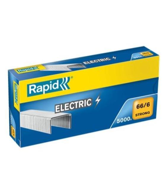 Rapid grapas strong 66/6 electric galvanizadas -caja de 5000-