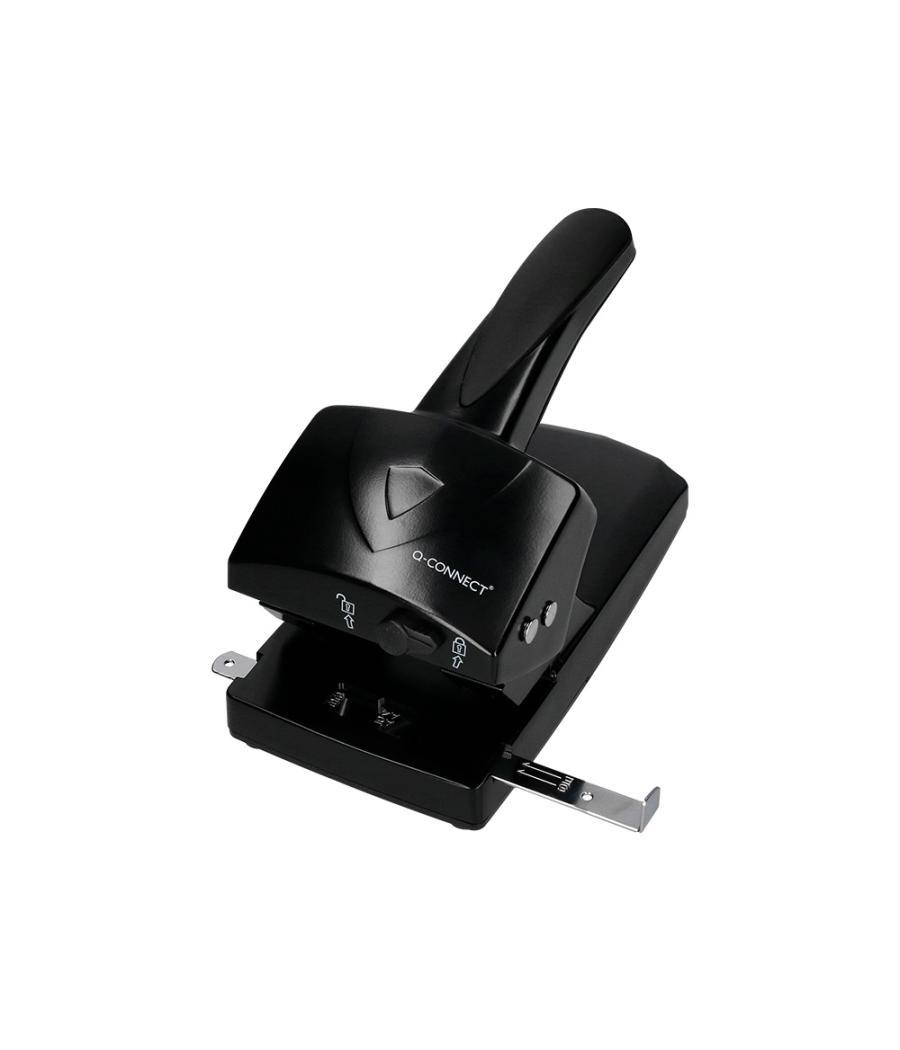 Taladrador q-connect kf01237 negro abertura 6,5 mm capacidad 65 hojas