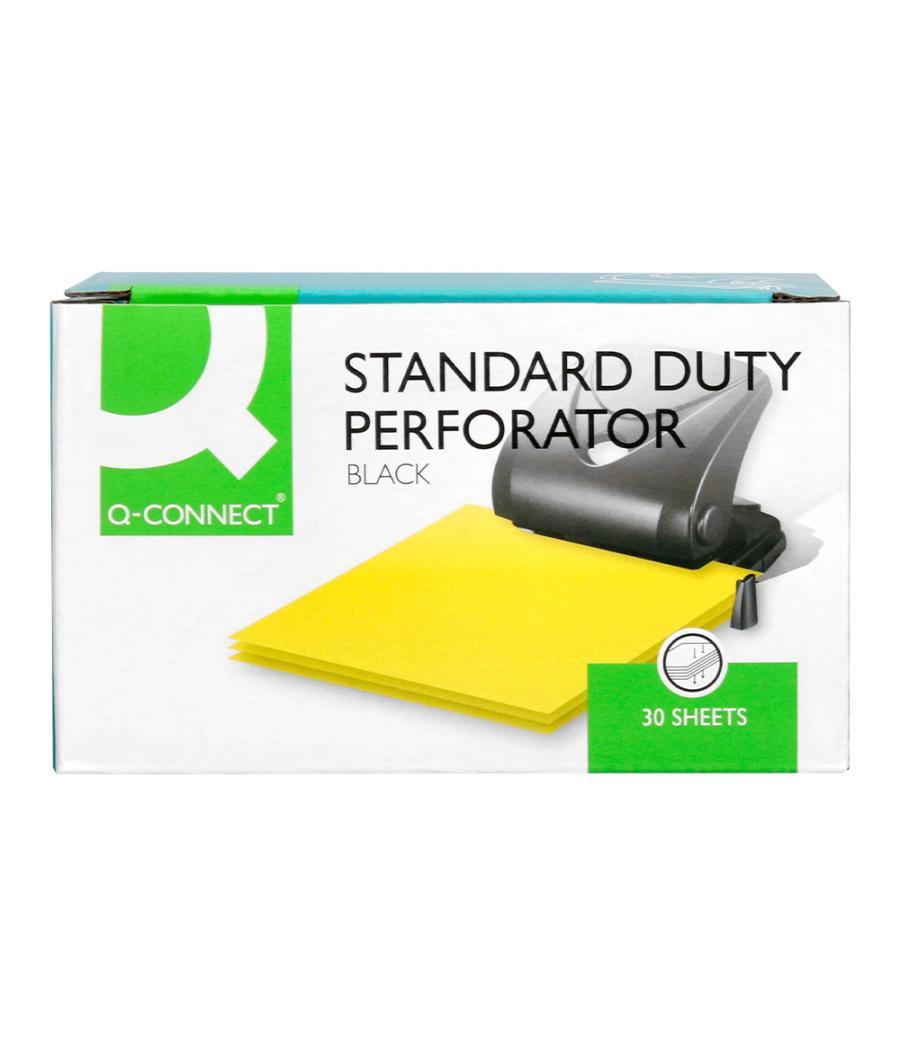 Taladrador q-connect kf01235 negro abertura 2,7 mm capacidad 27 hojas