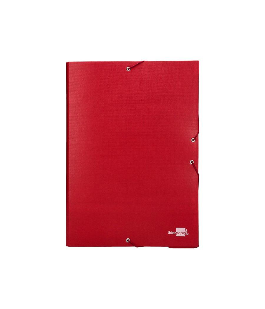 Carpeta proyectos liderpapel folio lomo 90mm cartón forrado roja