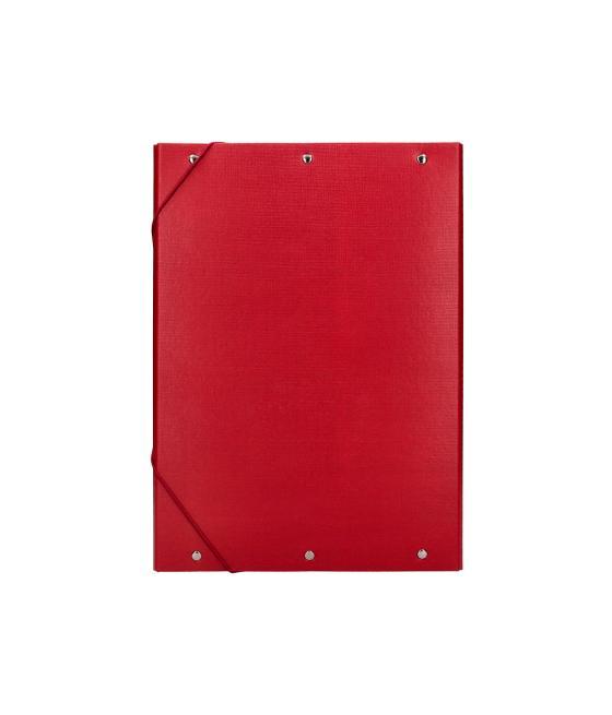 Carpeta proyectos liderpapel folio lomo 90mm cartón forrado roja