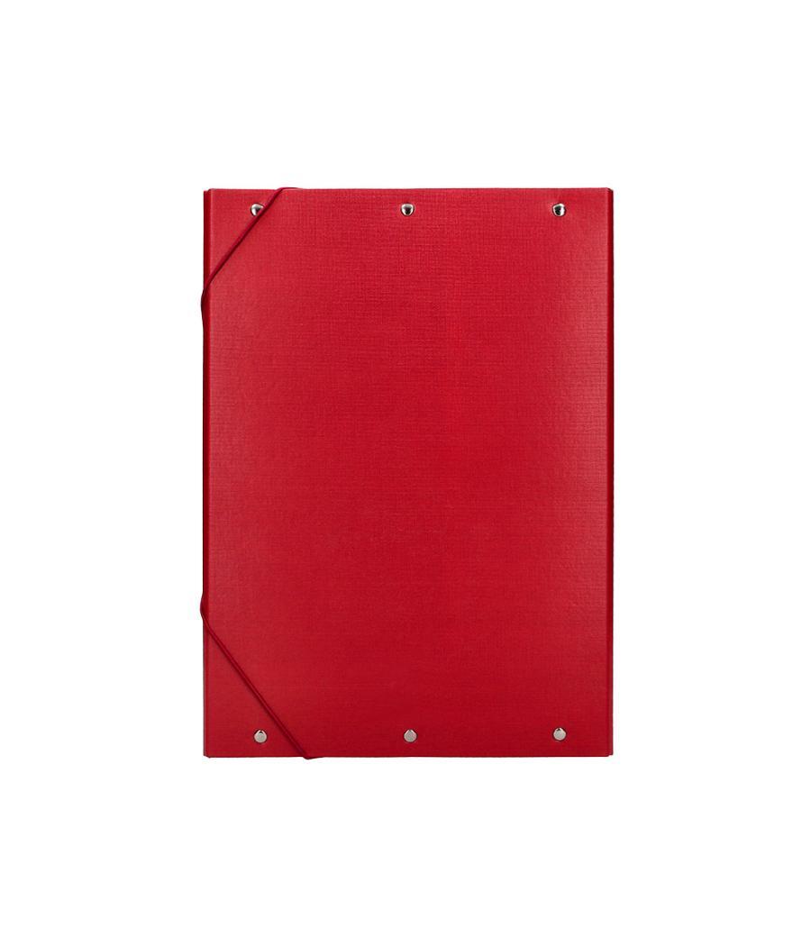 Carpeta proyectos liderpapel folio lomo 90mm cartón forrado roja